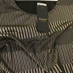 Shimmery gold & black women's dress.